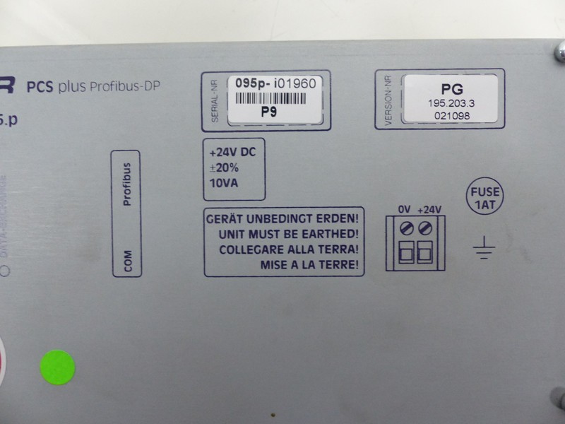 Панель управления Lauer PCS plus profibus-DP viastore system PCS095.P PG 195.203.3 021098 TOP фото на Industry-Pilot