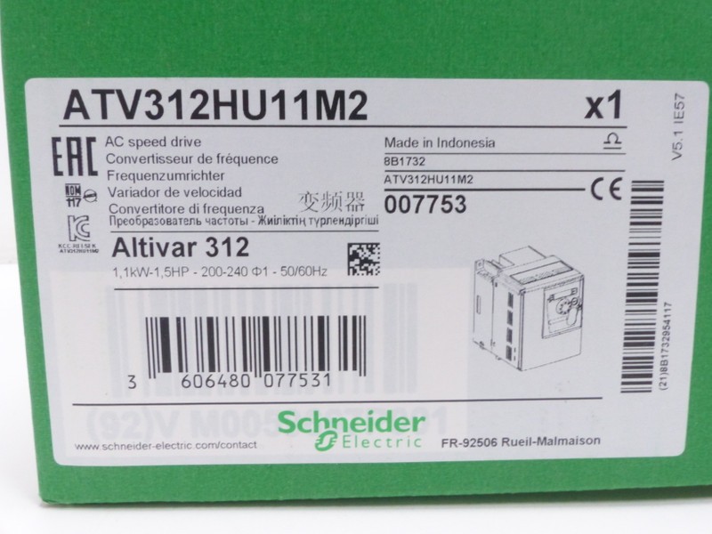 Частотный преобразователь Schneider Electric Frequenzumrichter Altivar ATV312HU11M2 1,1kw 230V unused OVP фото на Industry-Pilot