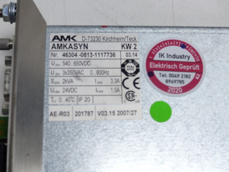 Частотный преобразователь AMK AMKASYN Servo Drive KW 2 + 1x KW-R03 TESTED NEUWERTIG фото на Industry-Pilot