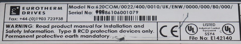 Частотный преобразователь Eurotherm Drives 620 VECTOR 620COM/0022/400/0010/UK/ENW/0000/000/B0/000/ фото на Industry-Pilot