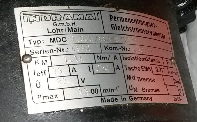 Servo motor Indramat MDC 9.30B/SSA-0/S031 photo on Industry-Pilot