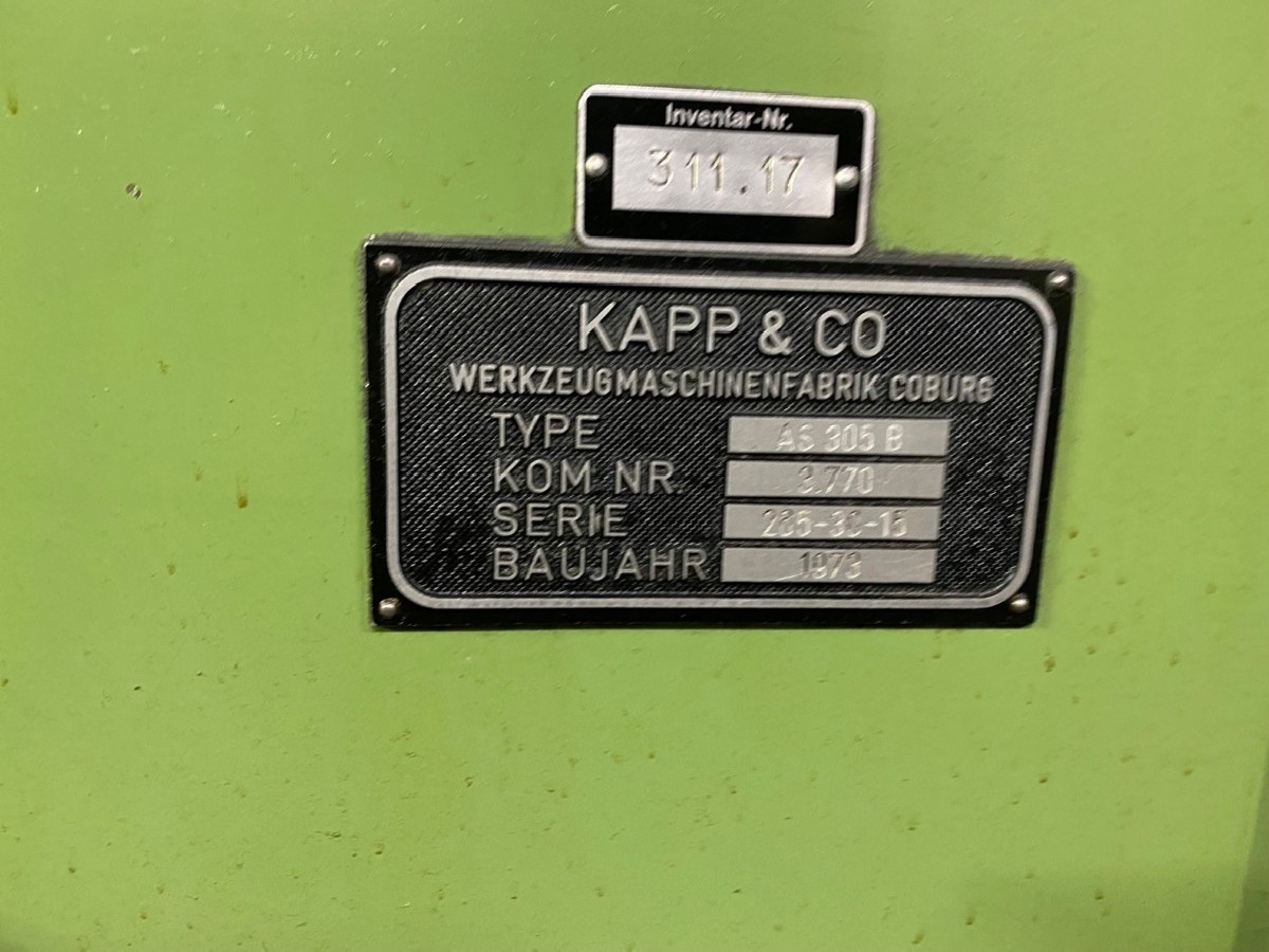 Hob sharpening machine KAPP AS 305  B photo on Industry-Pilot