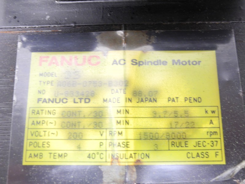  Fanuc AC Spindle Motor A06B-0753-B302 الصورة على Industry-Pilot