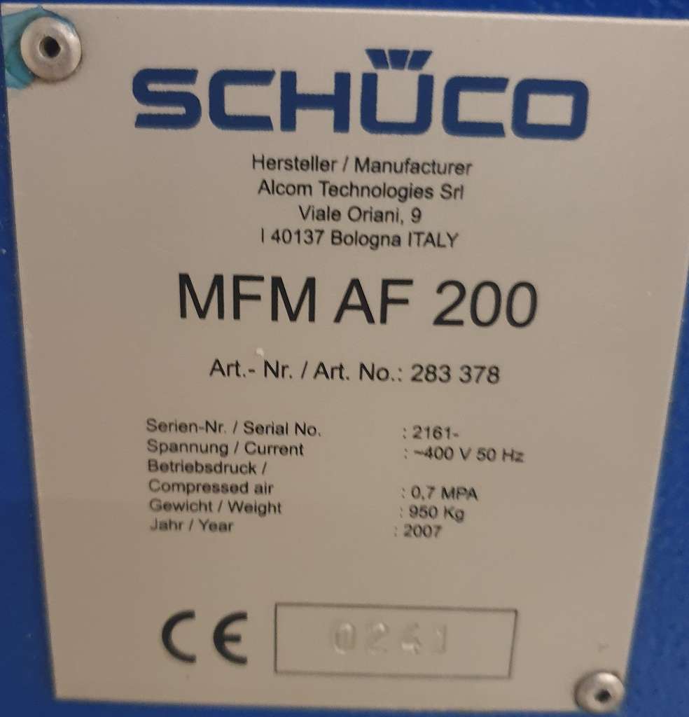 Sheet Metal Working Center Schüco MFM AF 200 photo on Industry-Pilot