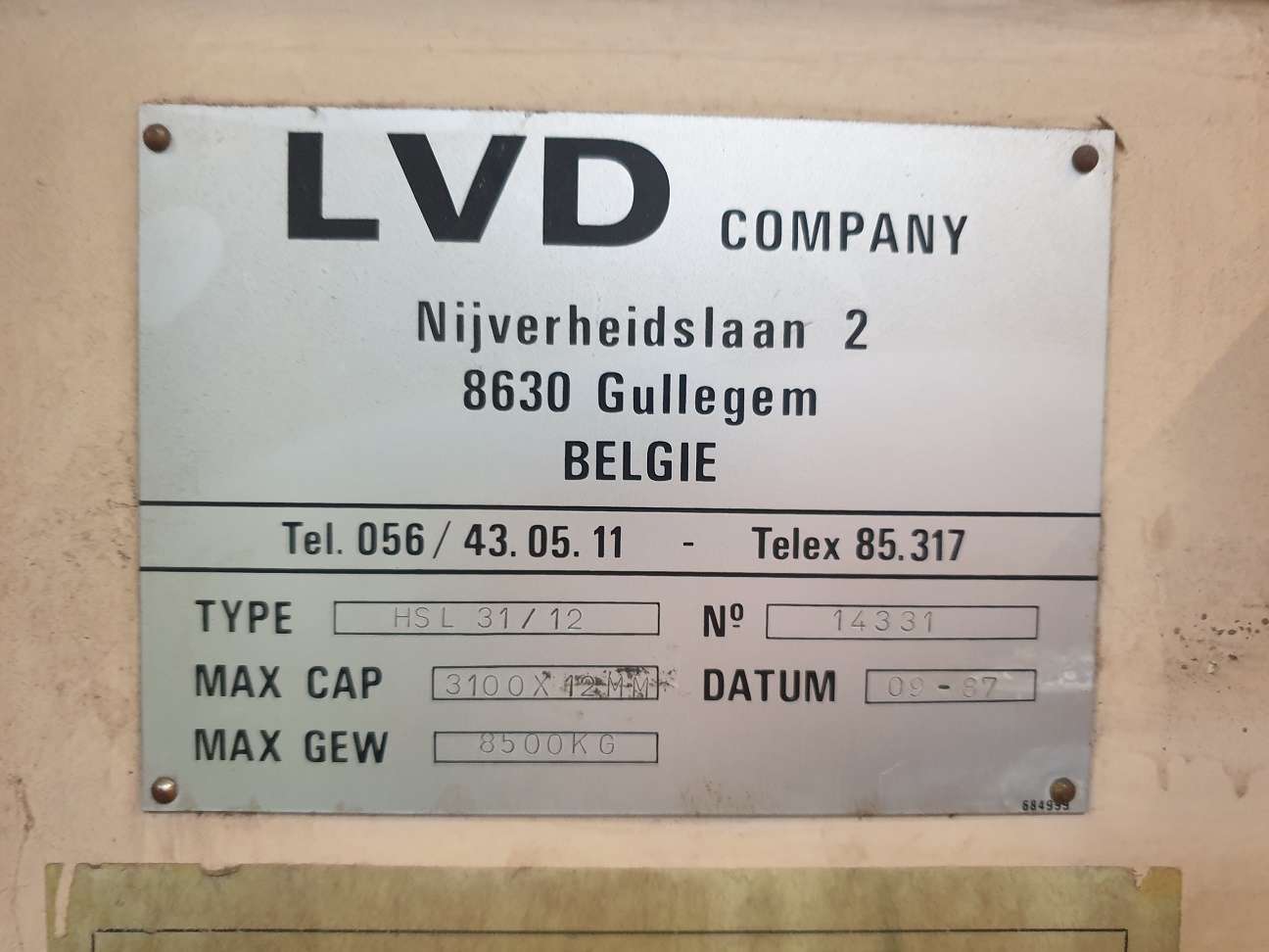Tafelschere - hydraulisch LVD HSL 31-12 Bilder auf Industry-Pilot