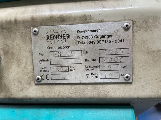 Schraubenkompressor RENNER RS15 Bilder auf Industry-Pilot