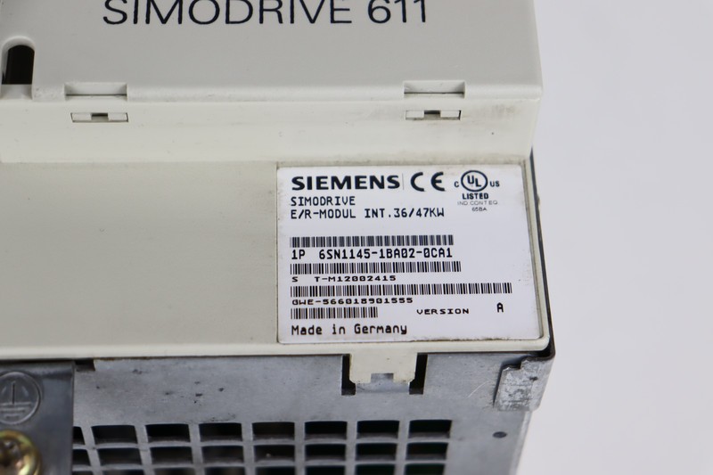 Модуль Siemens Simodrive 6SN1145-1BA02-0CA1 VER:A E/R Modul INT 36/47KW ÜBERHOLT фото на Industry-Pilot