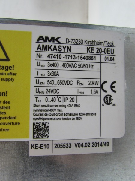 Frequency converter AMK AMKASYN KE 20-0EU KE 20 NEUWERTIG photo on Industry-Pilot