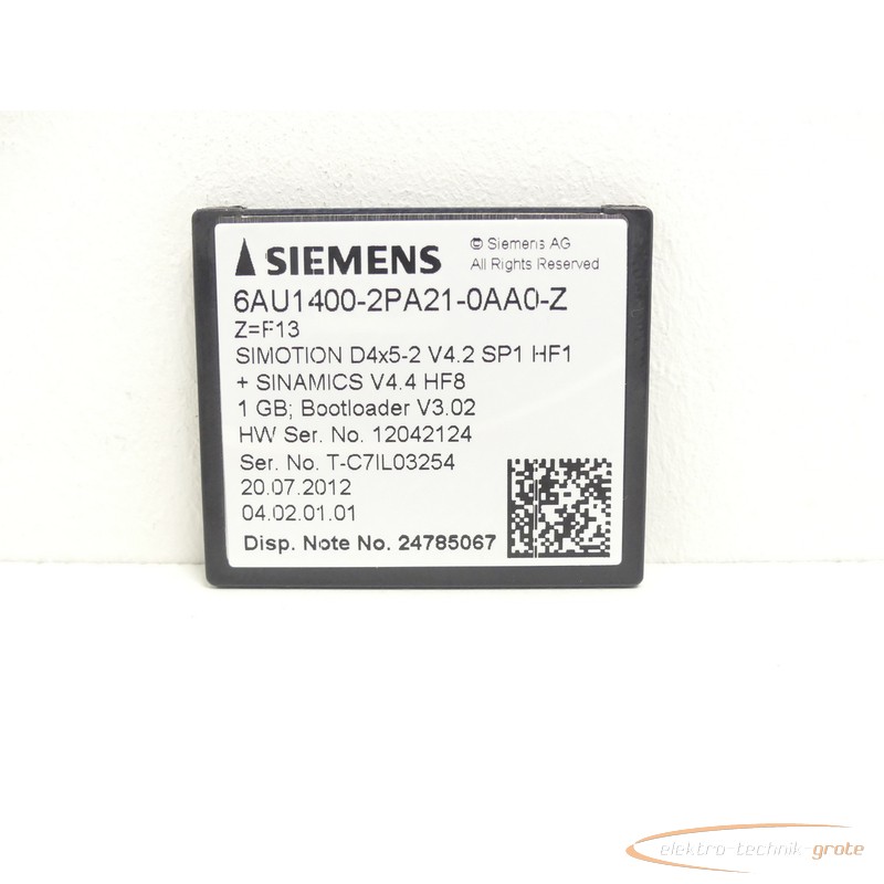  Siemens 6AU1400-2PA21-0AA0 - Z SN:T-C7IL03254 - ungebraucht! - Bilder auf Industry-Pilot