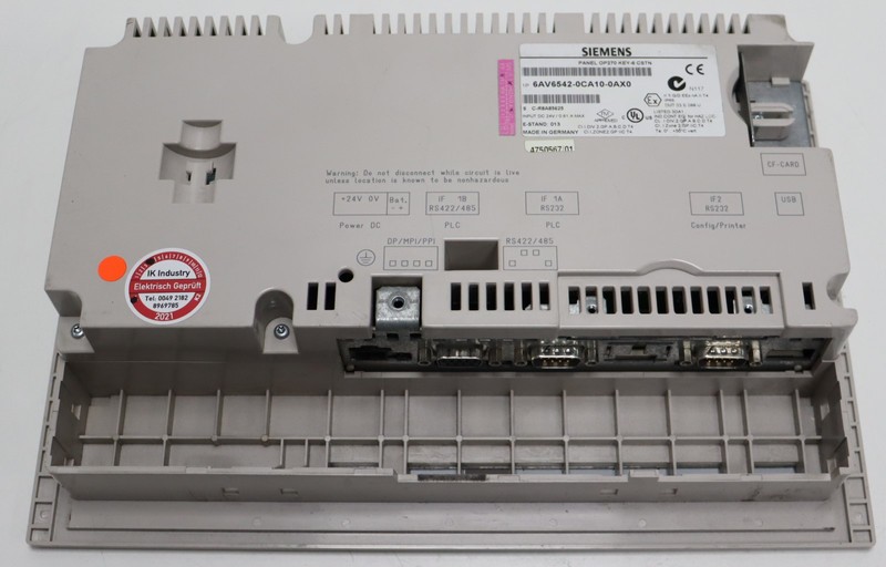  Siemens Simatic 6AV6 542-0CA10-0AX0 6AV6542-0CA10-0AX0 OP270 E-St. 13 TESTED الصورة على Industry-Pilot