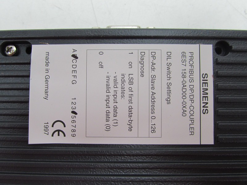  Siemens Profibus DP/DP Coupler 6ES7 158-0AD00-0XA0 6ES7158-0AD00-0XA0 UNUSED OVP фото на Industry-Pilot