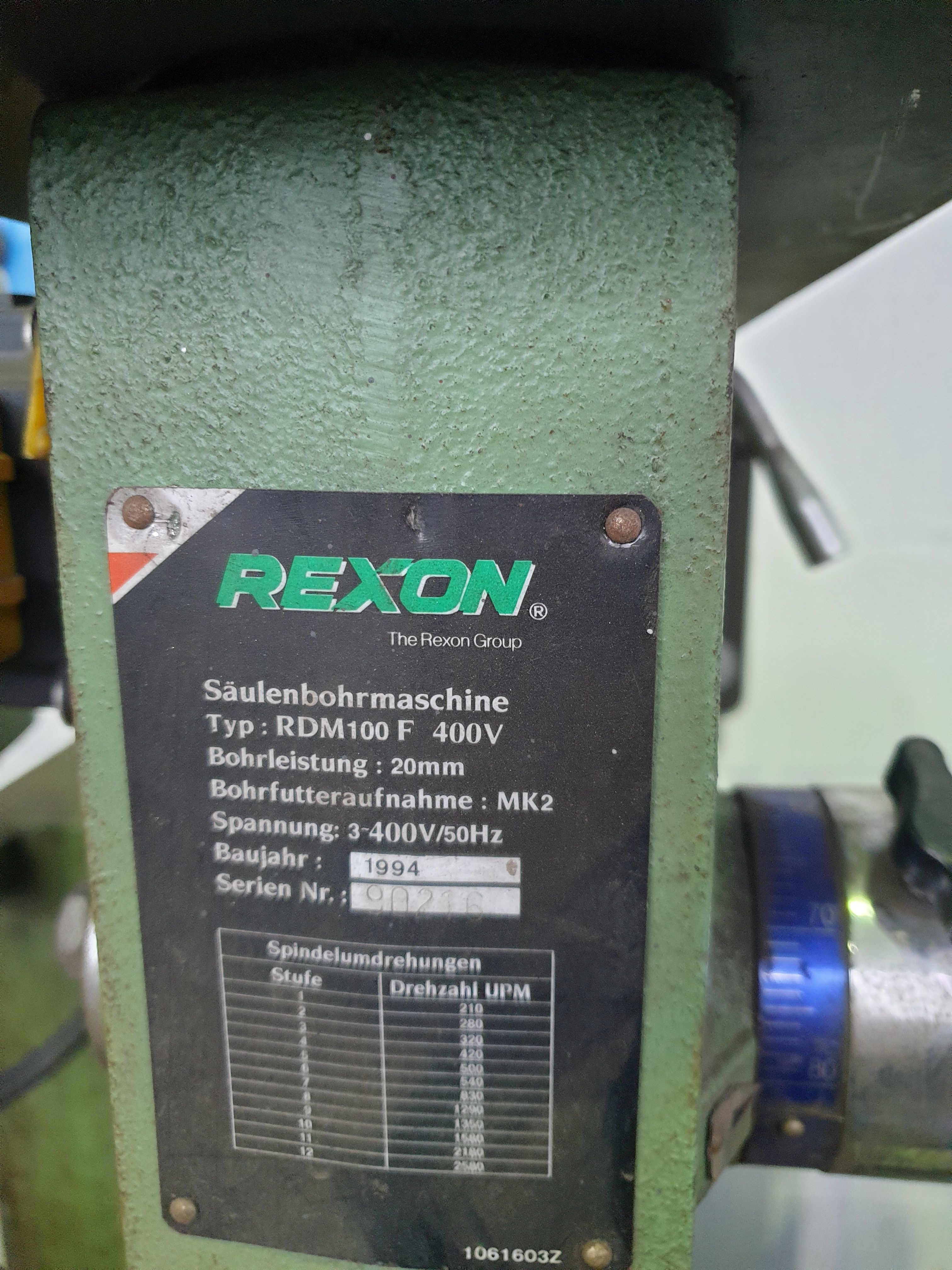 Säulenbohrmaschine REXON RDM 100 F Bilder auf Industry-Pilot