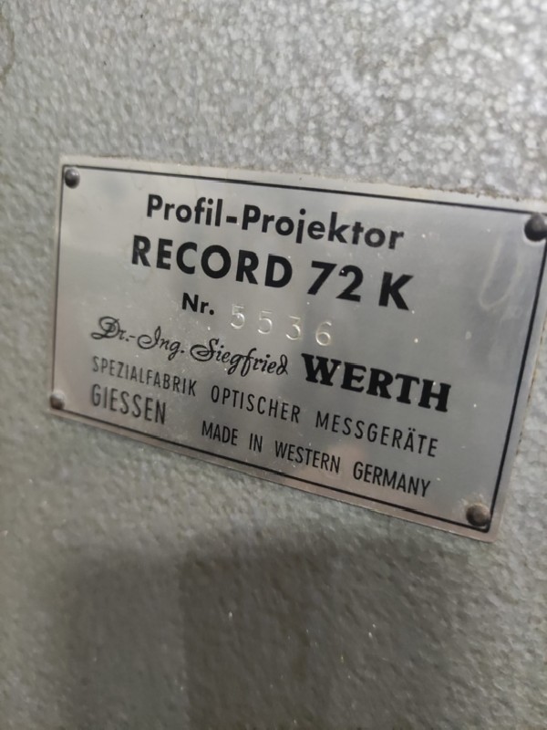 Profilprojektor WERTH Rekord 72K Bilder auf Industry-Pilot