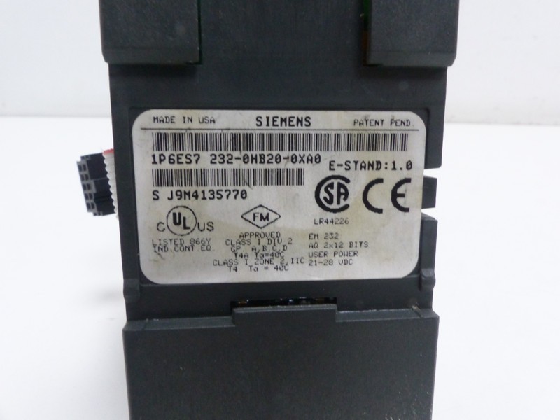  Siemens 6ES7 232-0HB20-0XA0 EM 232 AQ2x12Bit 6ES7232-0HB20-0XA0 photo on Industry-Pilot