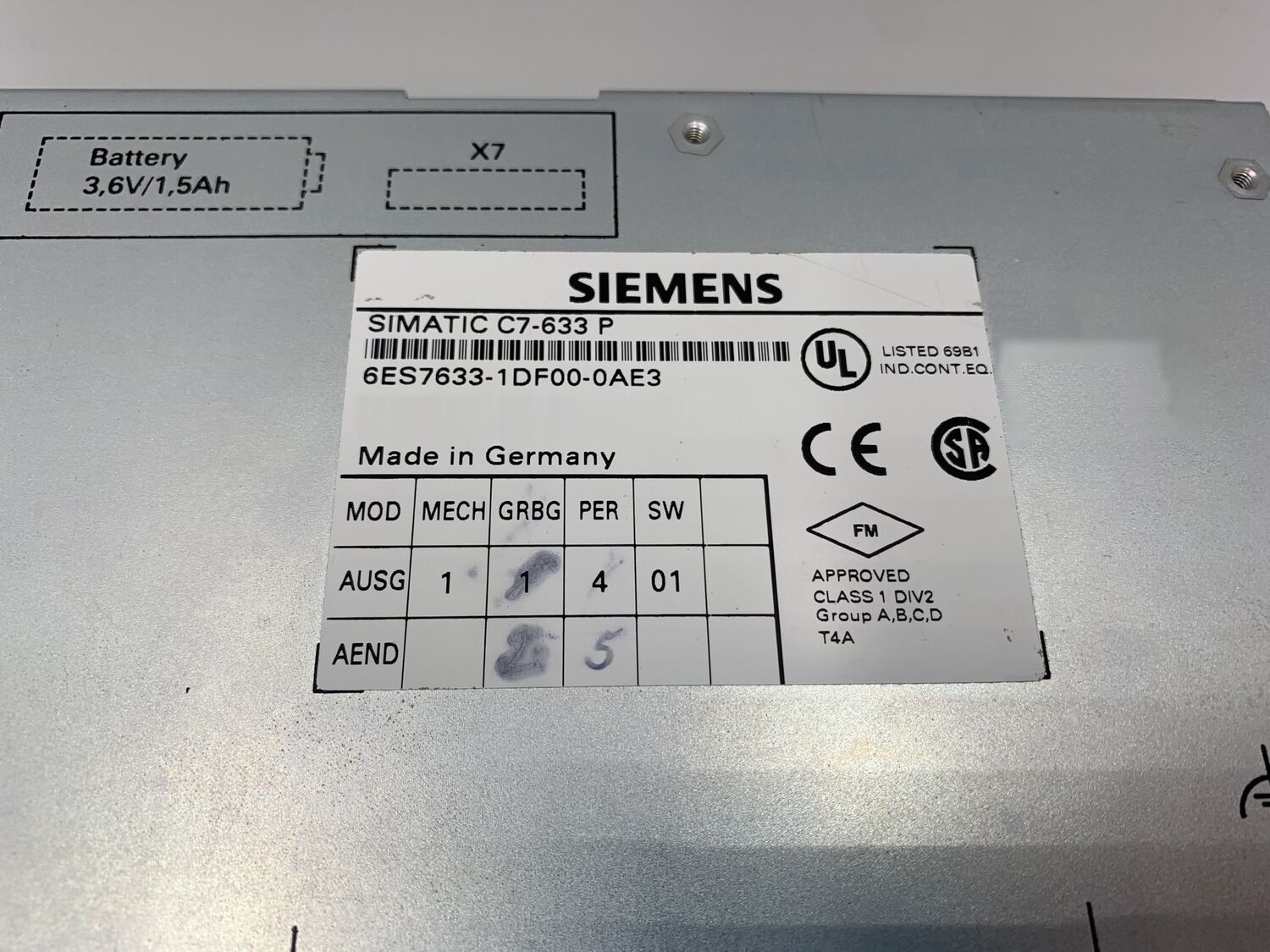Siemens Simatic 6ES7633-1DF00-0AE3 C7 633/P 6ES7 633-1DF00-0AE3 ...