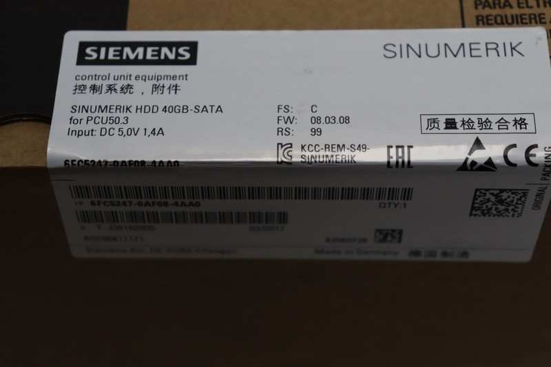  Siemens Sinumerik HD 40GB Sata 6FC5247-0AF08-4AA0 for PCU 50.3 SEALED OVP фото на Industry-Pilot