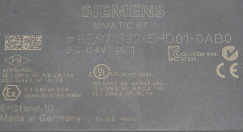  Siemens 6ES7332-5HD01-0AB0 6ES7 332-5HD01-0AB0 SM332 A0 4X12BIT E-Stand: 10 photo on Industry-Pilot