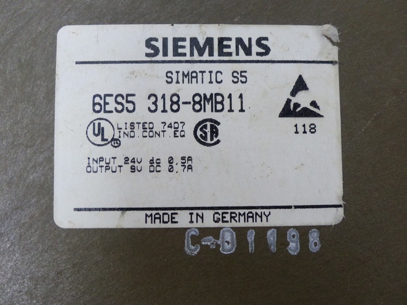  Siemens Simatics S5 6ES5 318-8MB11 ET200U 6ES5318-8MB11 фото на Industry-Pilot