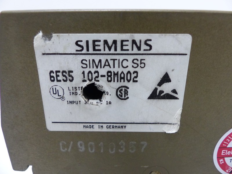  Siemens Simatic S5 -100U 6ES5 102-8MA02 6ES5102-8MA02 E-St. 02 фото на Industry-Pilot