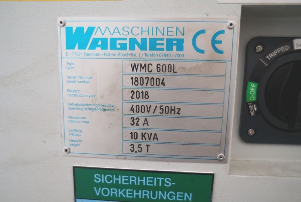 Bearbeitungszentrum - Vertikal WAGNER WMC 600 L Bilder auf Industry-Pilot