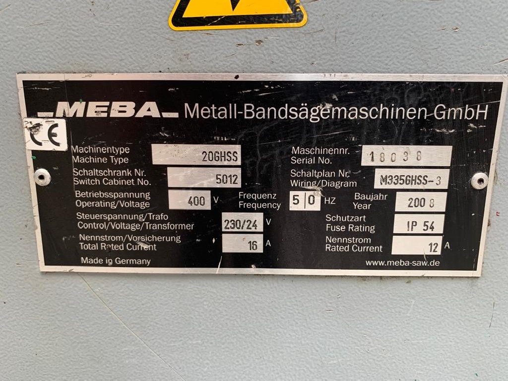 Bandsäge MEBA 320 G-HSS - Halbautomat Bilder auf Industry-Pilot
