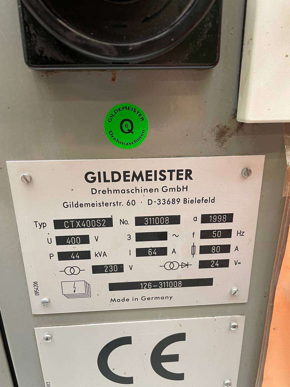 Токарный станок с ЧПУ Gildemeister CTX 400 S2 фото на Industry-Pilot