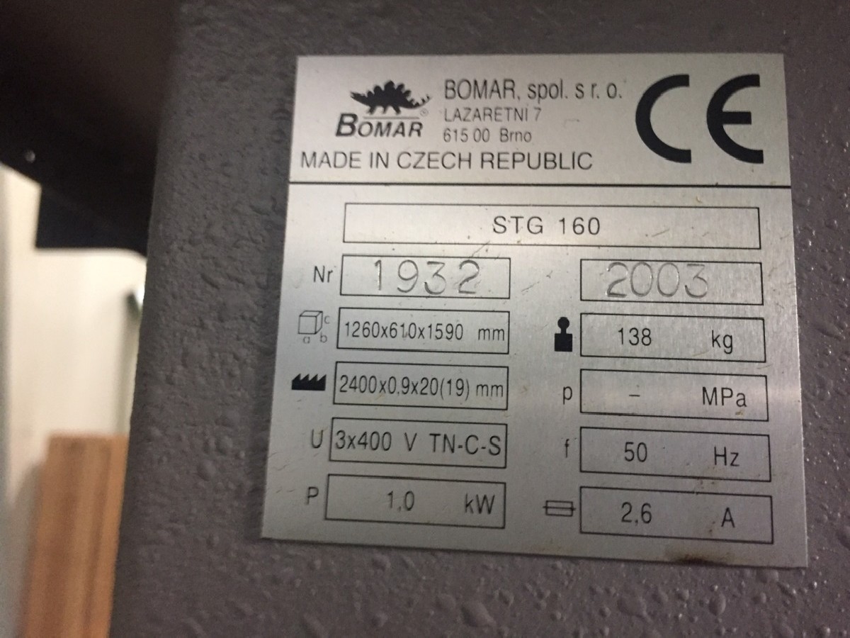 Bandsäge horizontal halbautomatisch BOMAR STG 225.160 G Bilder auf Industry-Pilot