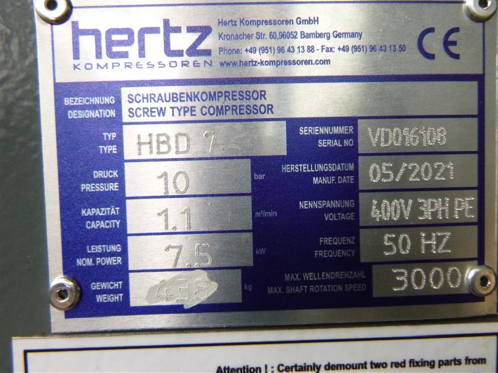 Schraubenkompressor Hertz HBD7 Bilder auf Industry-Pilot