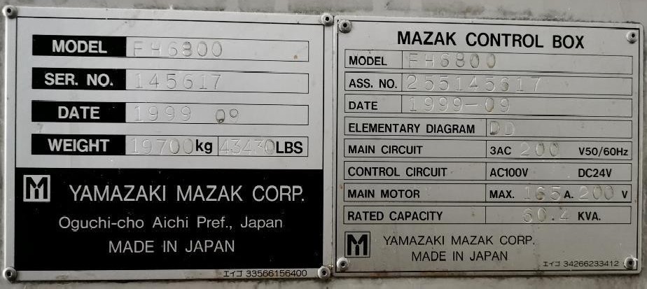 Bearbeitungszentrum - Horizontal MAZAK FH 6800 Bilder auf Industry-Pilot