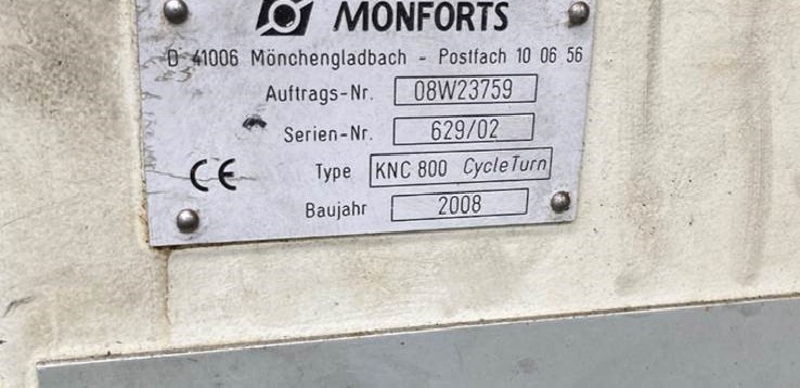 Токарный станок - контрол. цикл MONFORTS KNC 800 CycleTurn фото на Industry-Pilot