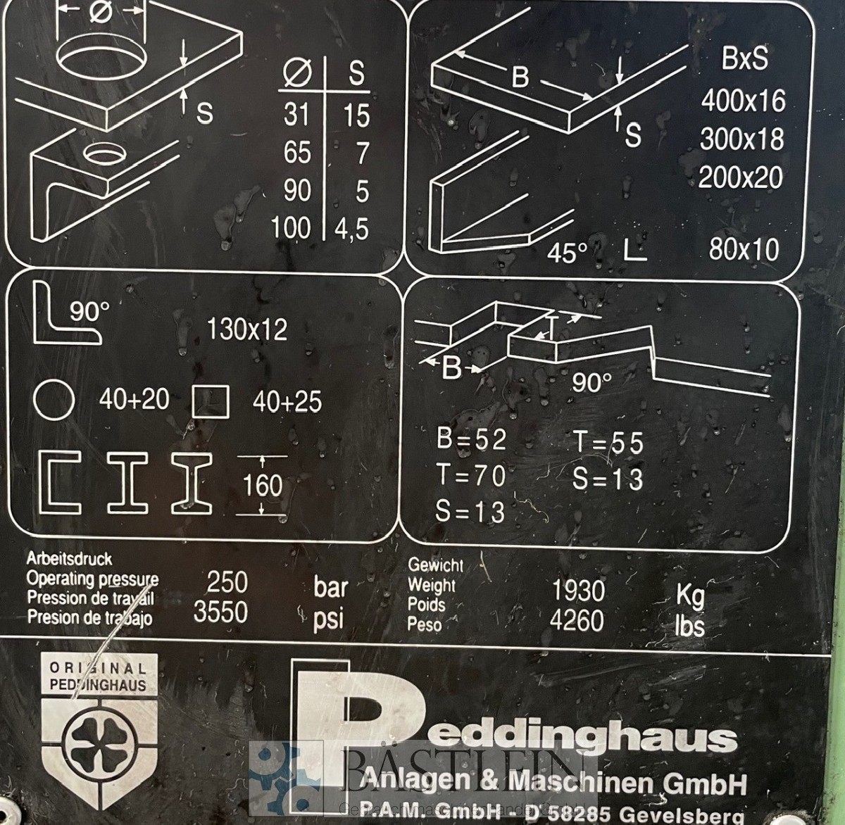 Profilstahlschere PEDDINGHAUS Peddimax 602 Bilder auf Industry-Pilot