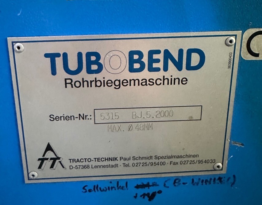 Rohrbiegemaschine TRACTO-TECHNIK Tubobend 48 Bilder auf Industry-Pilot
