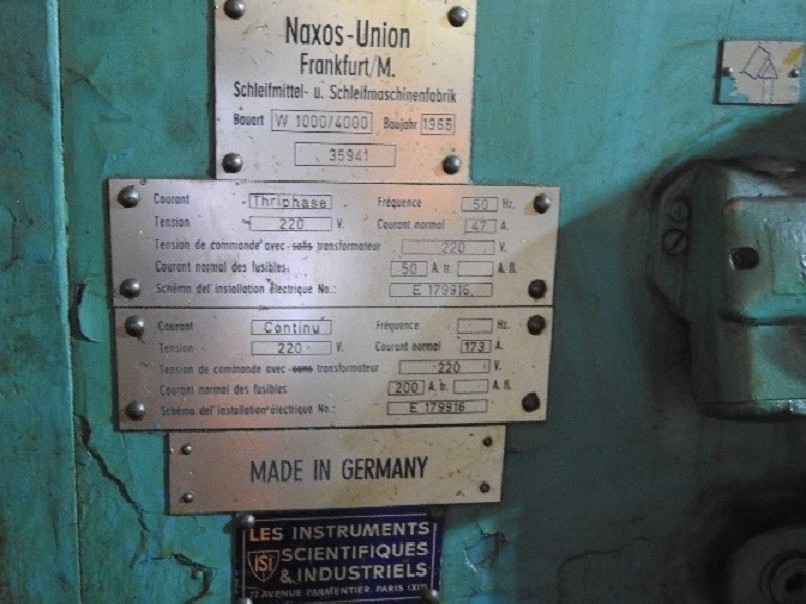 Walzenschleifmaschine NAXOS-UNION W 1000/4000 Bilder auf Industry-Pilot