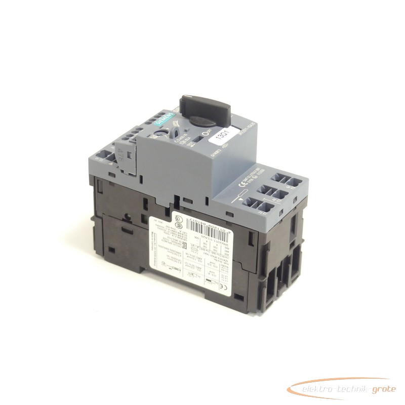 power switch Siemens 3RV2011-1GA25 Leistungsschalter 45 - 63A max. E-Stand:02 + 3RV2901-2E photo on Industry-Pilot