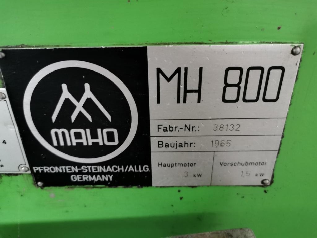 Werkzeugfräsmaschine - Universal MAHO MH 800 Bilder auf Industry-Pilot