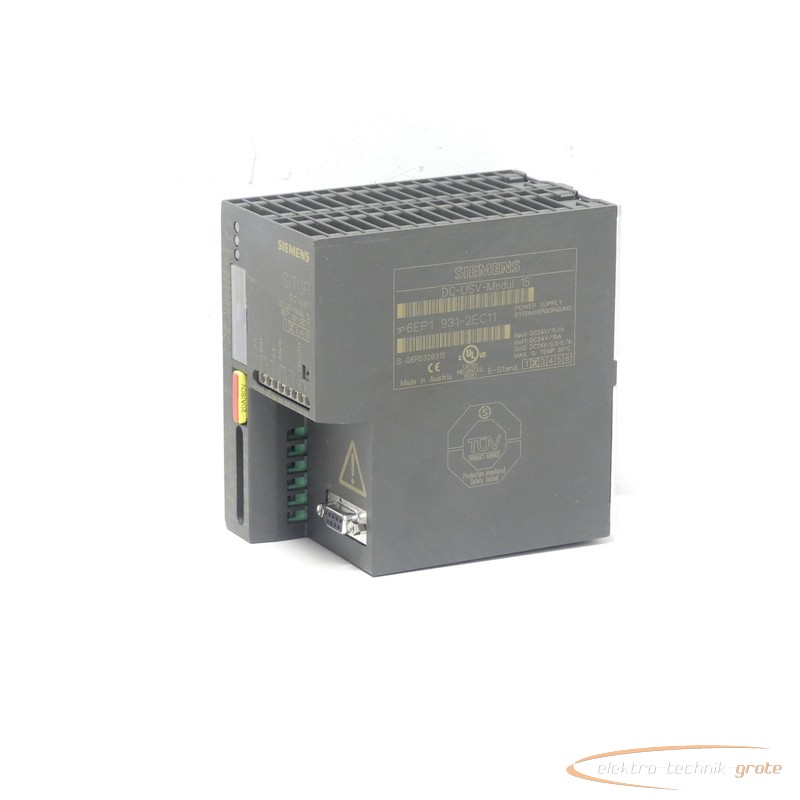  Siemens 6EP1931-2EC11 DC-USV-Modul 15 SNr.:Q6R5328315 E-Stand 2 фото на Industry-Pilot