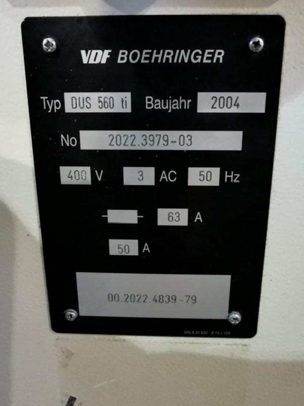 Токарный станок - контрол. цикл VDF-BOEHRINGER DUS 560 ti фото на Industry-Pilot
