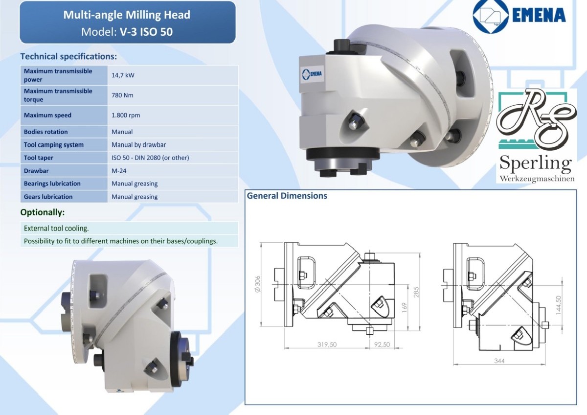 Milling head EMENA V 3 normal photo on Industry-Pilot