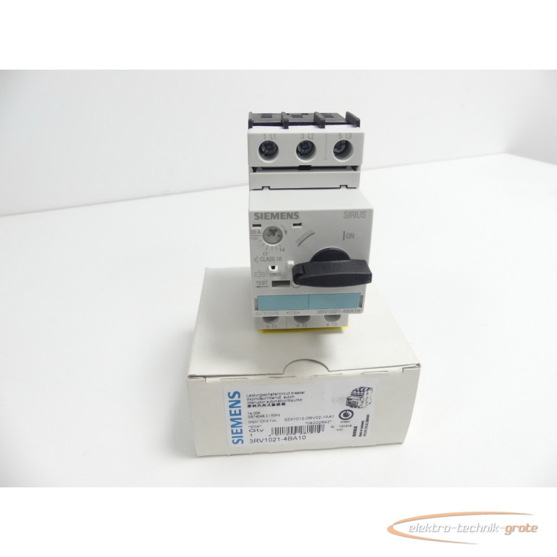 Leistungsschalter Siemens 3RV1021-4BA10 Leistungsschalter - ungebraucht! - Bilder auf Industry-Pilot