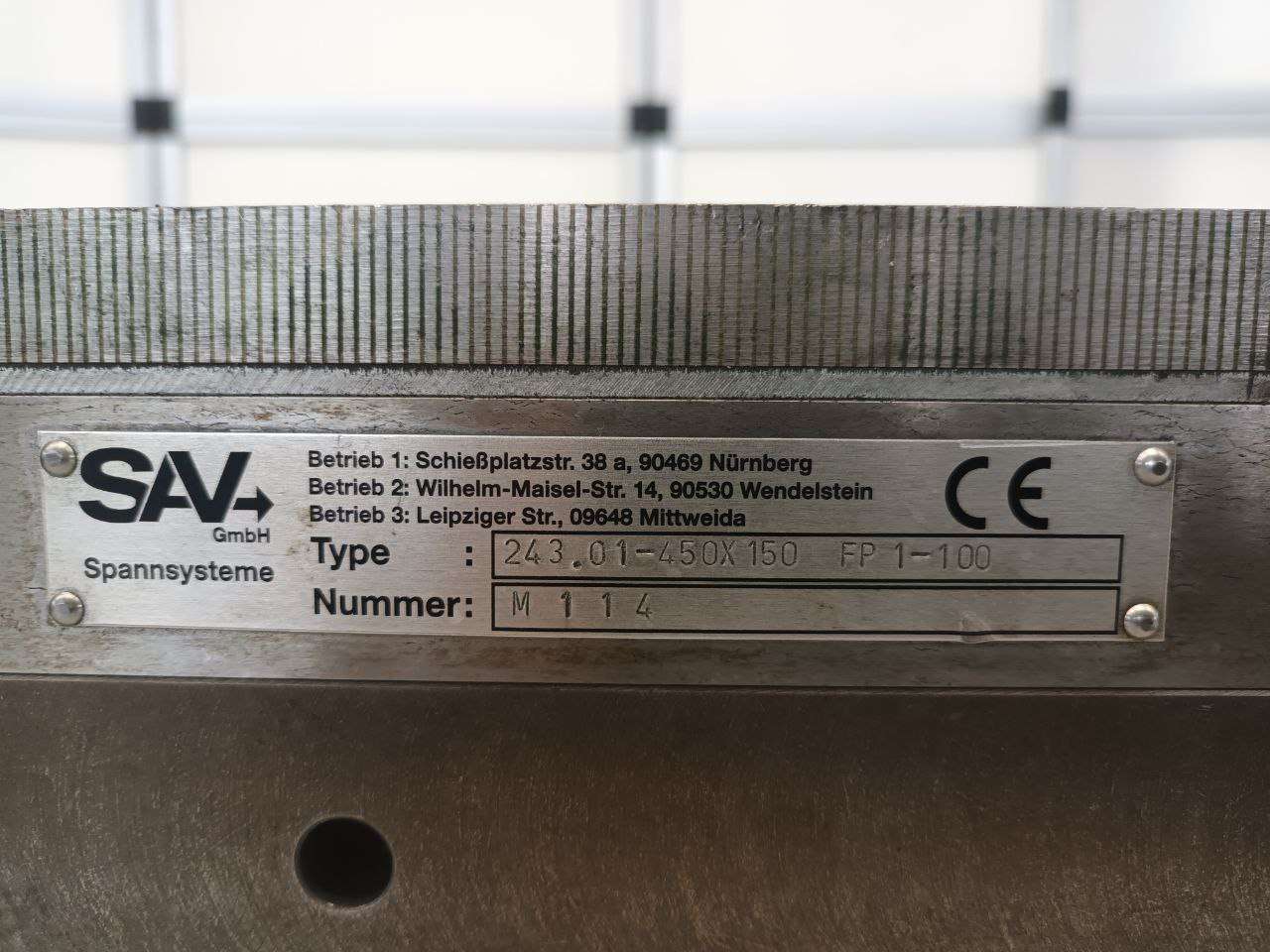 Magnetspannplatte  SAV 243.01-450x150 Bilder auf Industry-Pilot