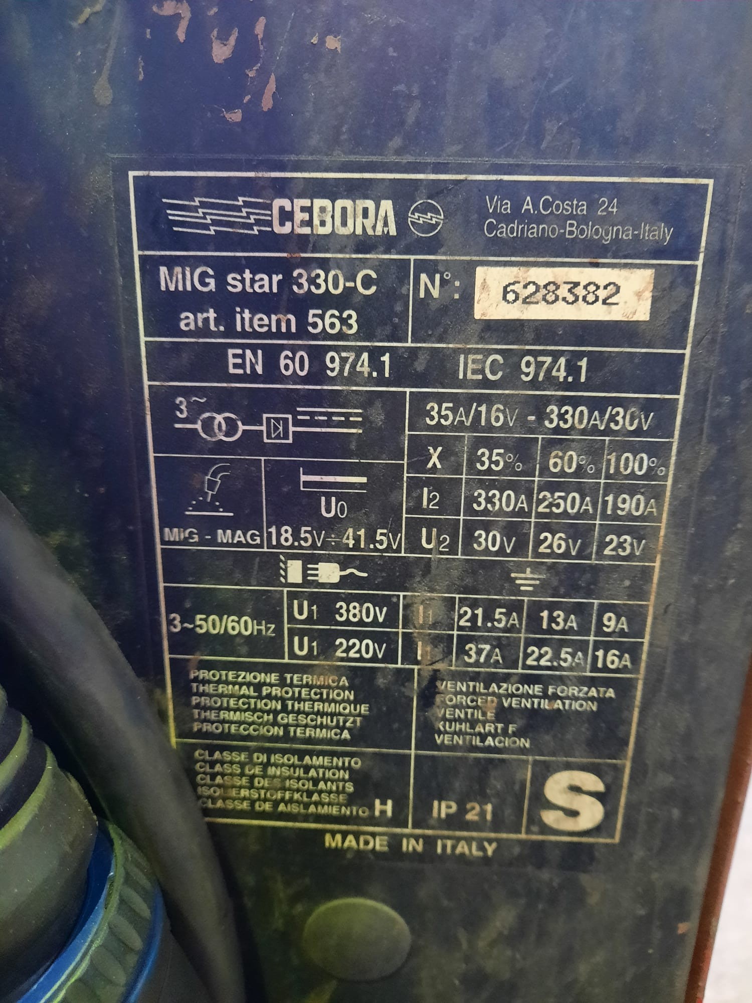 MIG/MAG сварочные аппараты CEBORA MIG STAR 330-C фото на Industry-Pilot