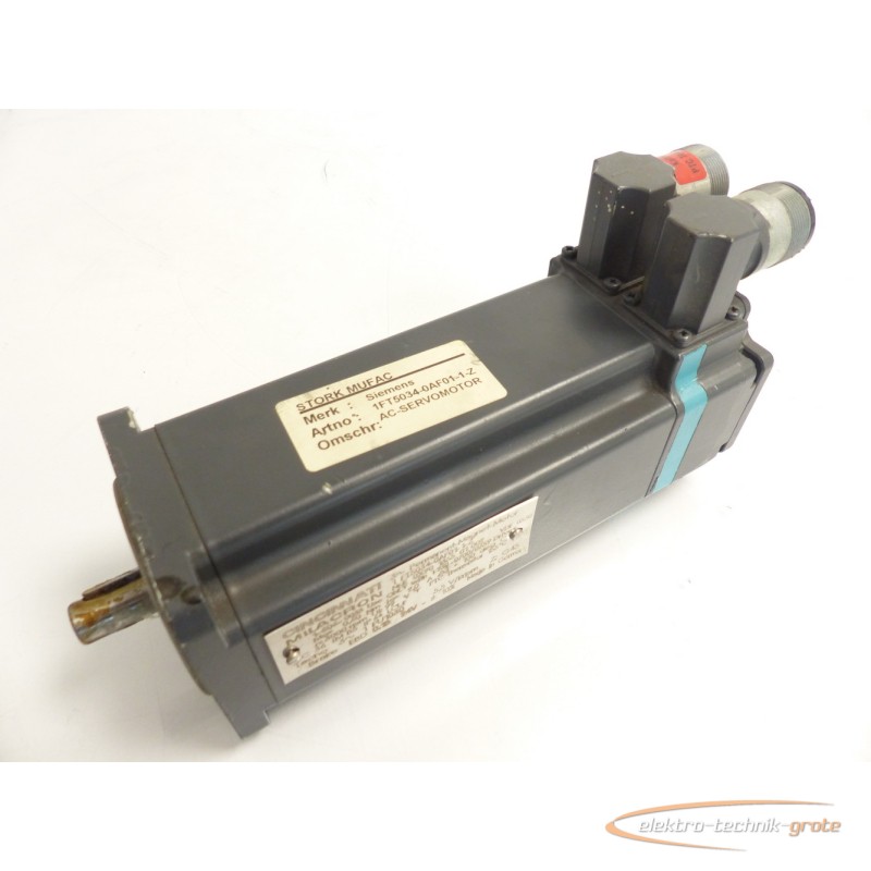 Servomotor Siemens FT5034-0AF01 -1 - Z Analogmotor SN: E0X90135501002 photo on Industry-Pilot