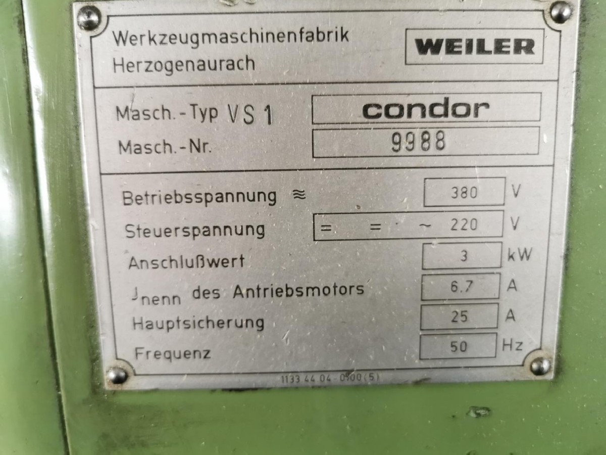 Leit- und Zugspindeldrehmaschine WEILER CONDOR VS 1 Bilder auf Industry-Pilot