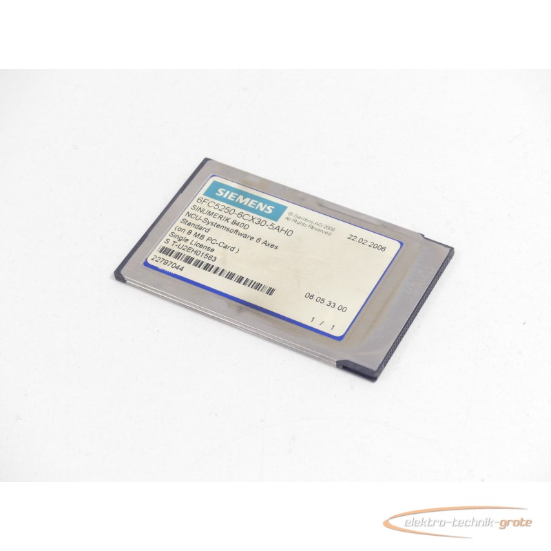  Siemens 6FC5250-6CX30-5AH0 NCU-Systemsoftware 6 Axes SN:T-U2EH01563 الصورة على Industry-Pilot