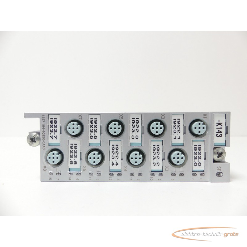  Siemens 6ES7194-4CB50-0AA0 SPS Anschlussmodul E Stand: 1 C-FNB77466 الصورة على Industry-Pilot