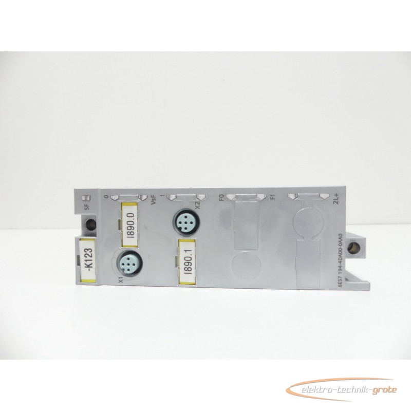  Siemens 6ES7194-4DA00-0AA0 SPS Anschlussmodul E Stand: 3 SN: C-F9D35267 الصورة على Industry-Pilot