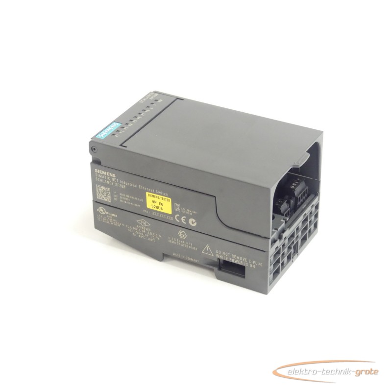  Siemens 6GK5208-0BA00-2AF2 SCALANCE XF208 SN:SVPE6167554 V5.0.1 E-Stand: 4 Bilder auf Industry-Pilot