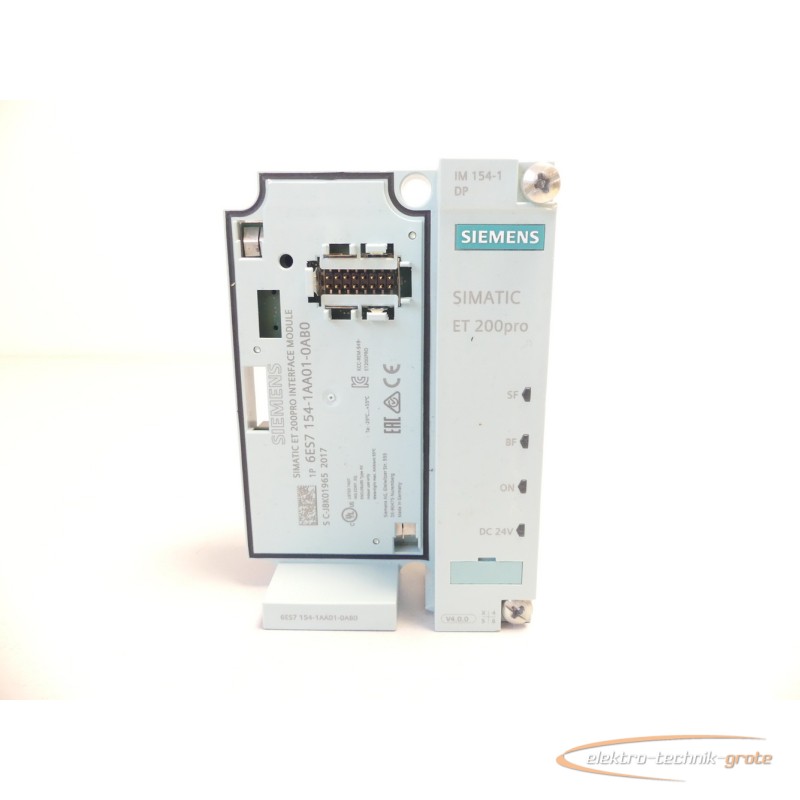 Интерфейс Siemens 6ES7154-1AA01-0AB0 E-Stand 3 ET 200PRO Interface Module SN: C-J8K01965 фото на Industry-Pilot