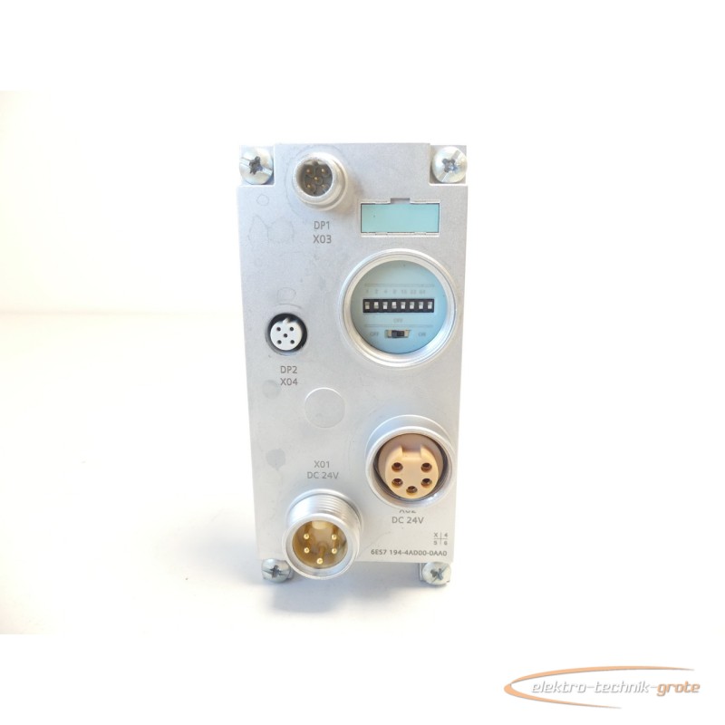  Siemens 6ES7194-4AD00-0AA0 E-Stand 3 ET 200PRO Connecting Module SN: C-J1BH0834 photo on Industry-Pilot