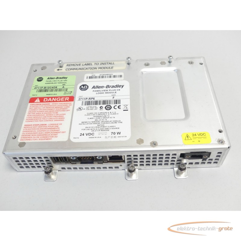 Allen Bradley Allen Bradley 2711P-RP6 Panelview Plus Logic / 2711P-B12C4D6 SN: 42857-4 Bilder auf Industry-Pilot